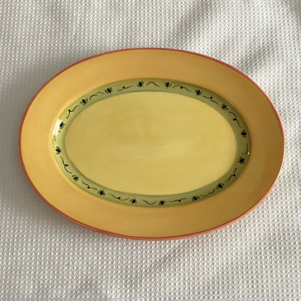 Pfaltzgraff Pistoulet 12” platter designed by Jana Kolpen. Retired pattern.